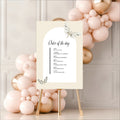 Dark Romance Vintage Moth Wedding Order of the Day Sign | 17. Order of the day