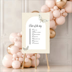 Dark Romance Vintage Moth Wedding Order of the Day Sign | 17. Order of the day