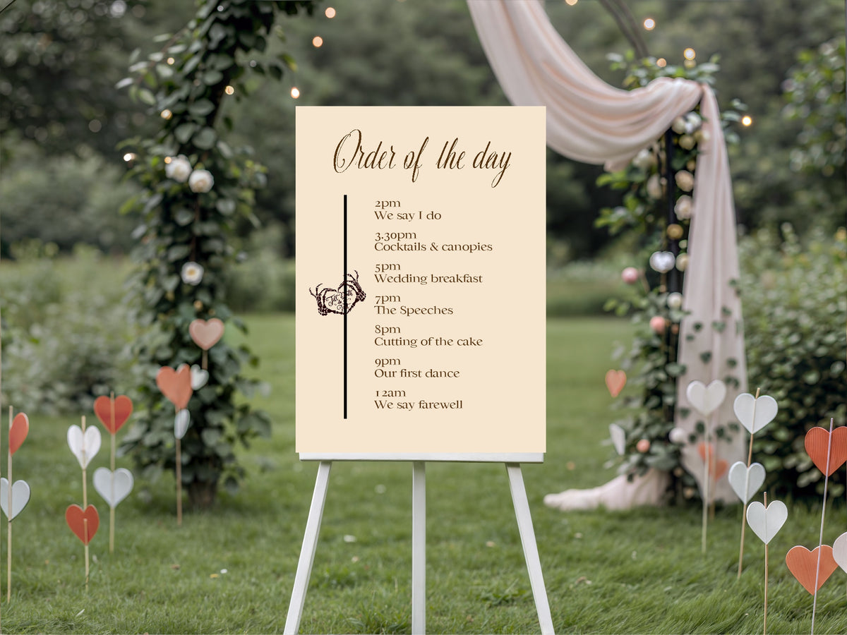 The Lovers Tarot Essential Wedding Signage Bundle | Beige