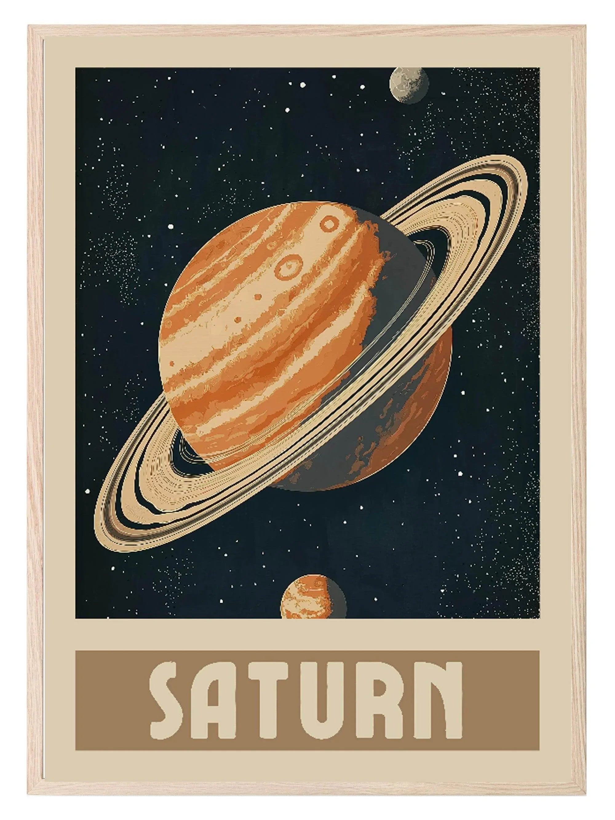 Saturn Print | Retro Wall Art - Larosier Prints