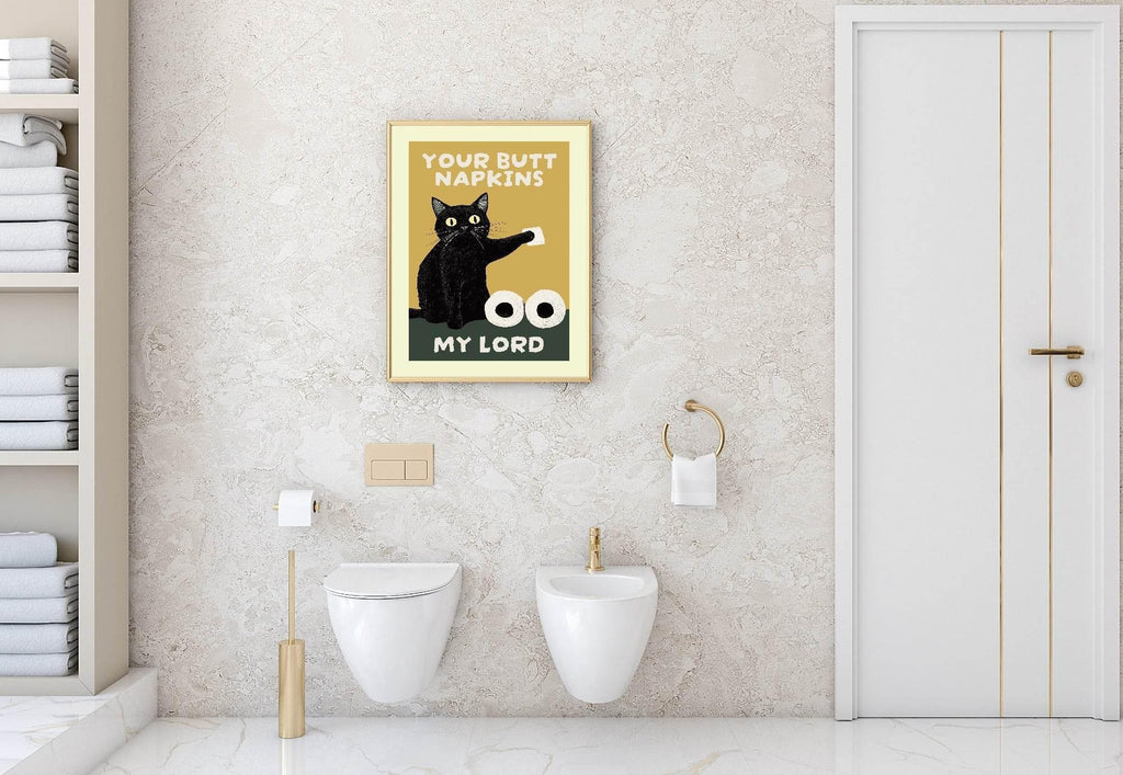 Your Butt Napkins My Lord Print | Bathroom Wall Art - Larosier Prints