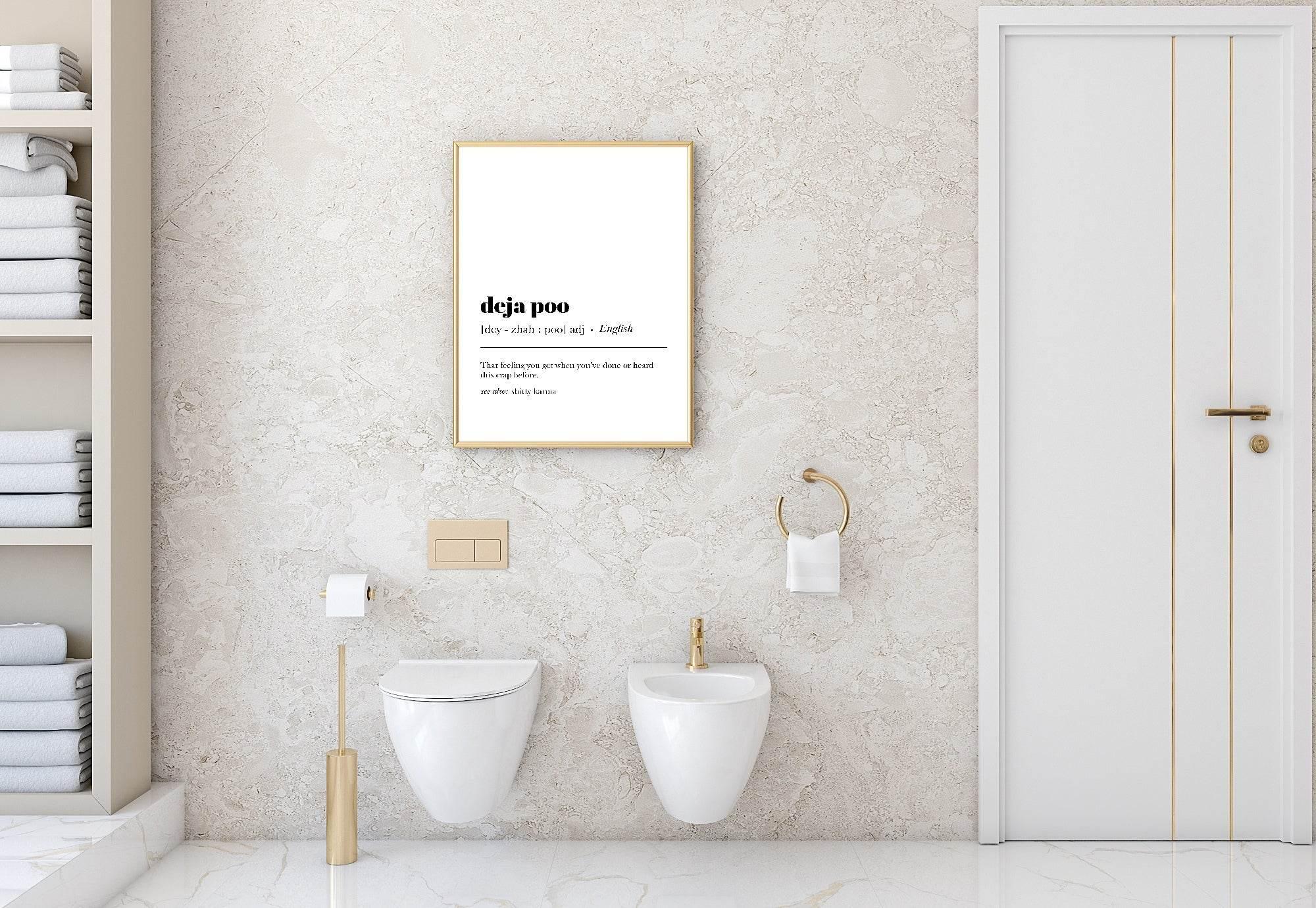 Deja Poo Print | Bathroom Wall Art - Larosier Prints