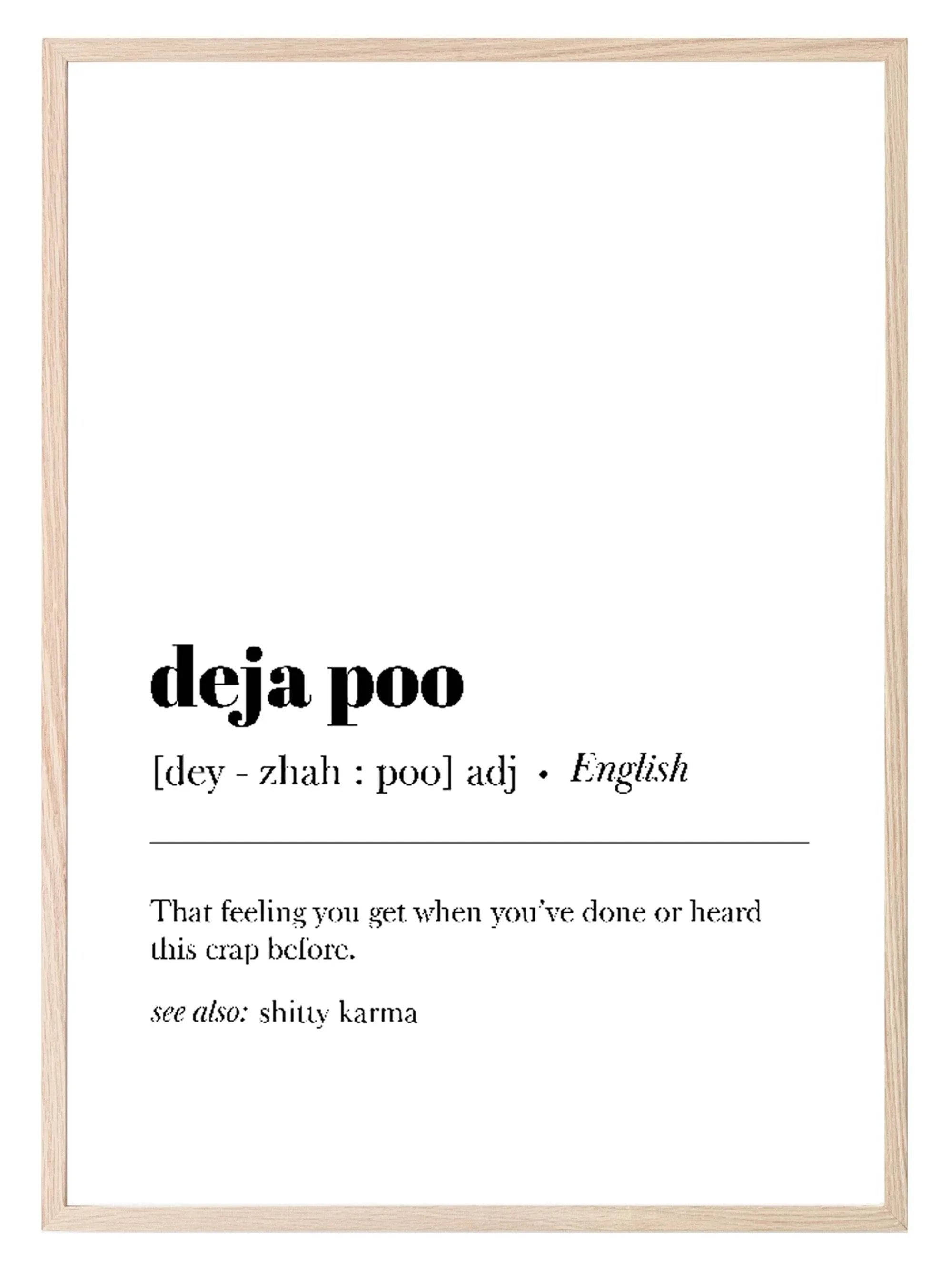 Deja Poo Print | Bathroom Wall Art - Larosier Prints