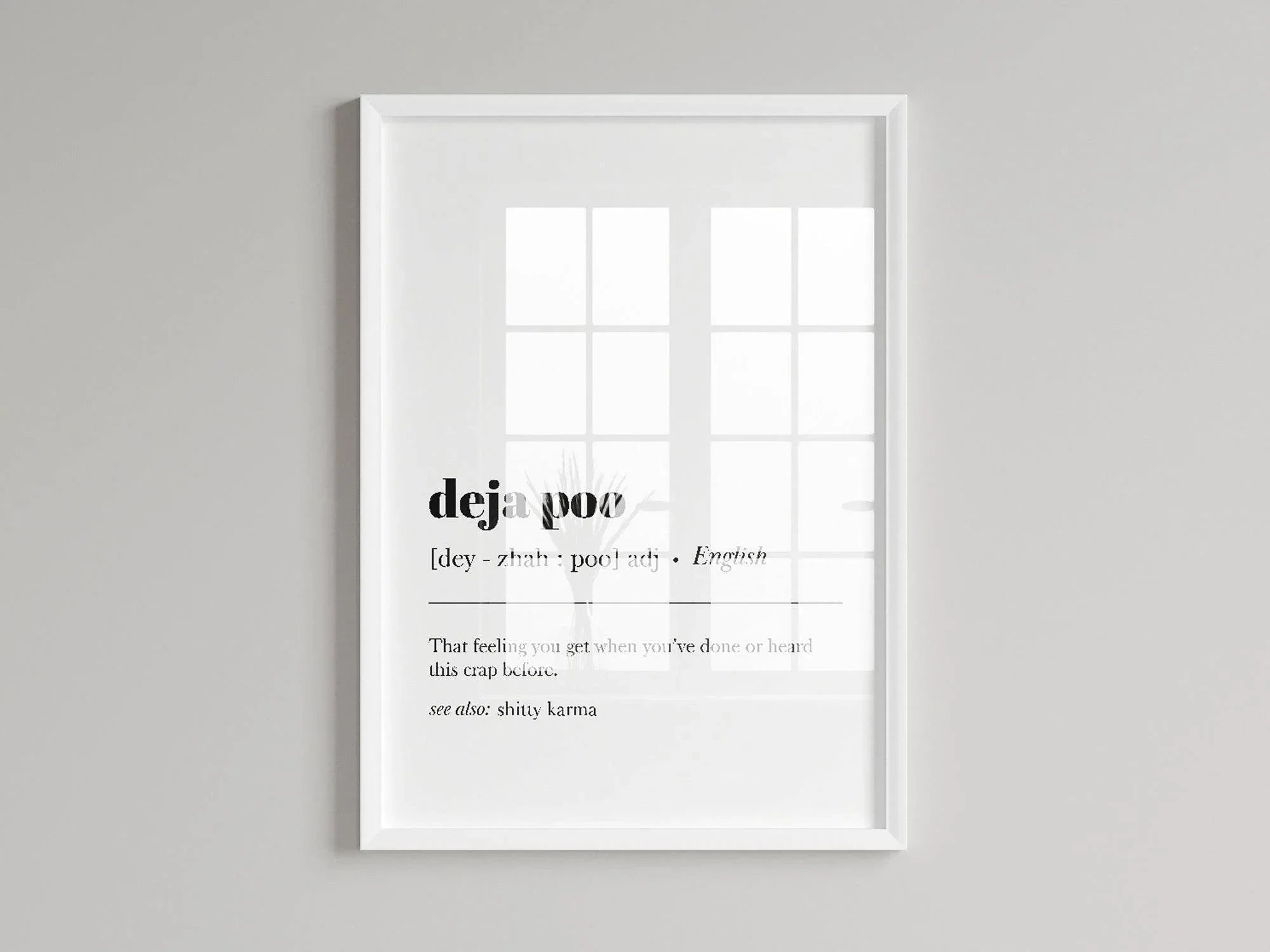 Deja Poo Print | Bathroom Wall Art - Larosier Prints