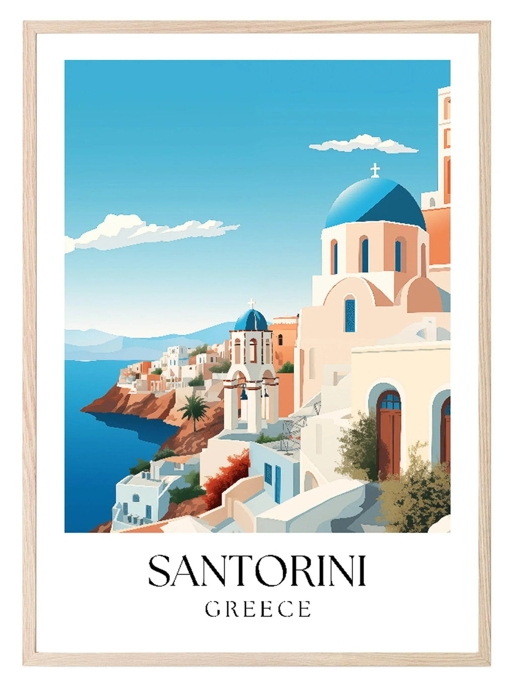 Santorini Greece Print | Travel Wall Art - Larosier Prints