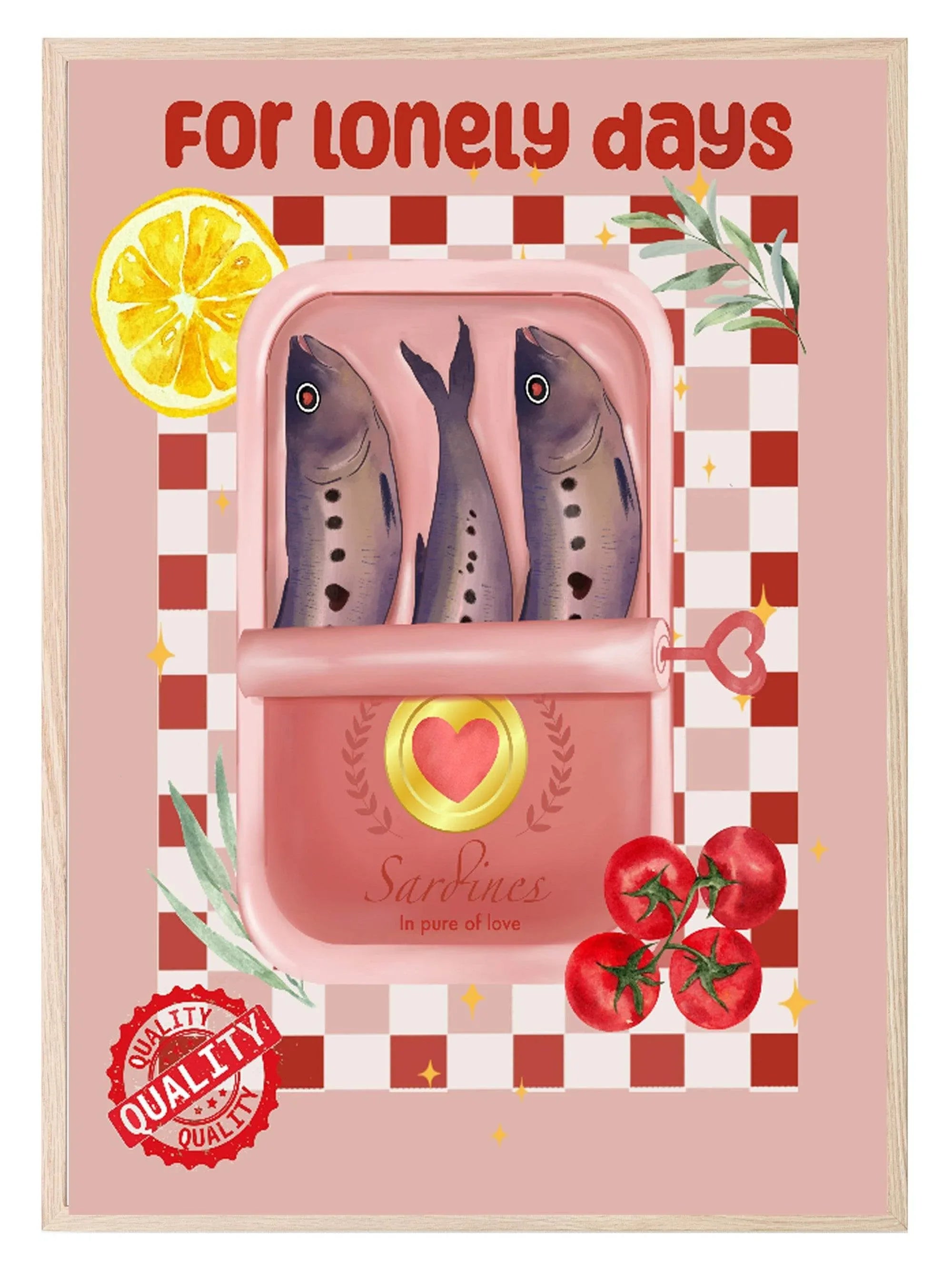 Sardines Wall Art Print | For Lonely Days - Larosier Prints