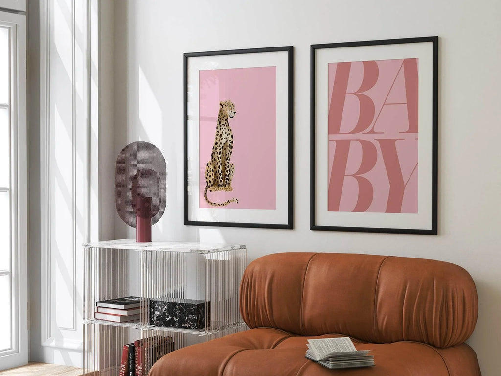 Leopard Print | Pink | Coquette Wall Art - Larosier Prints