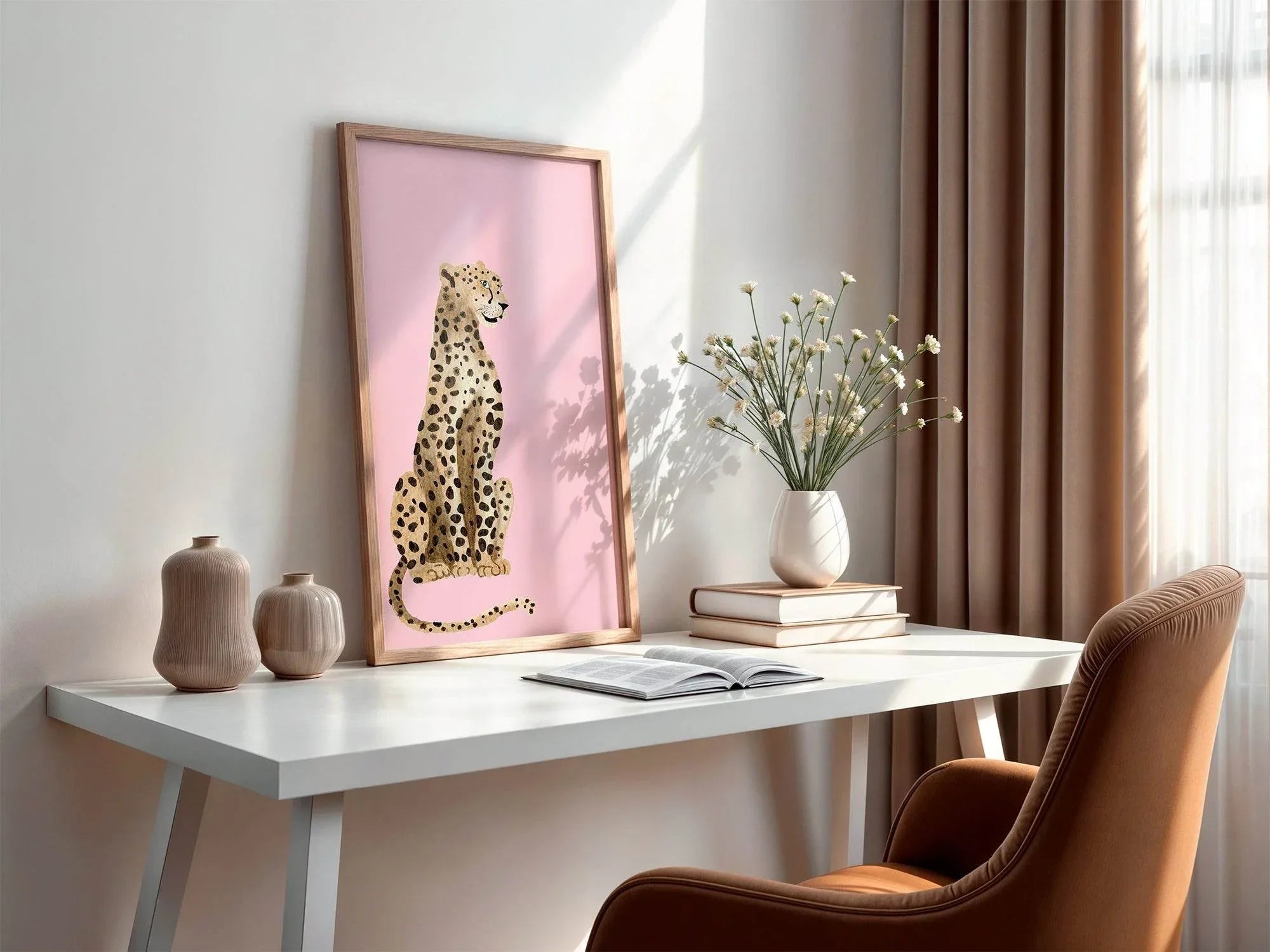 Leopard Print | Pink | Coquette Wall Art - Larosier Prints