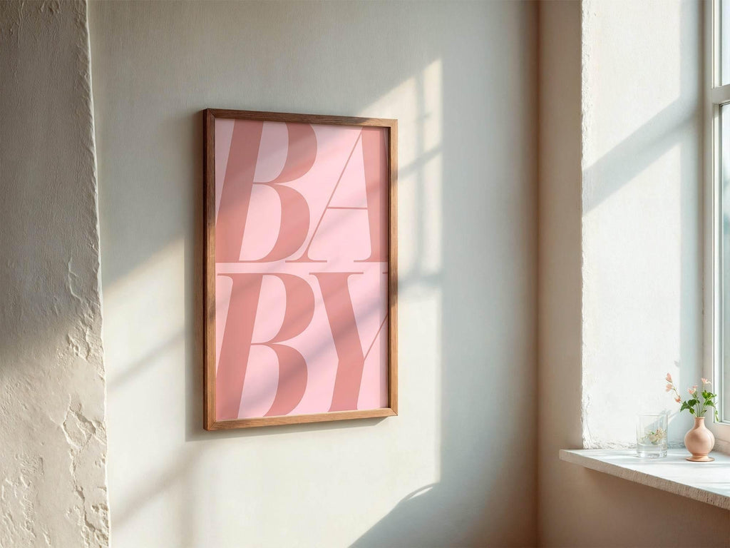 Baby Print | Pink | Coquette Wall Art - Larosier Prints