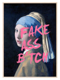 Girl with a Pearl Earring Print – Altered Art Inspired by Johannes Vermeer | Pop Culture Wall Art - Larosier Prints