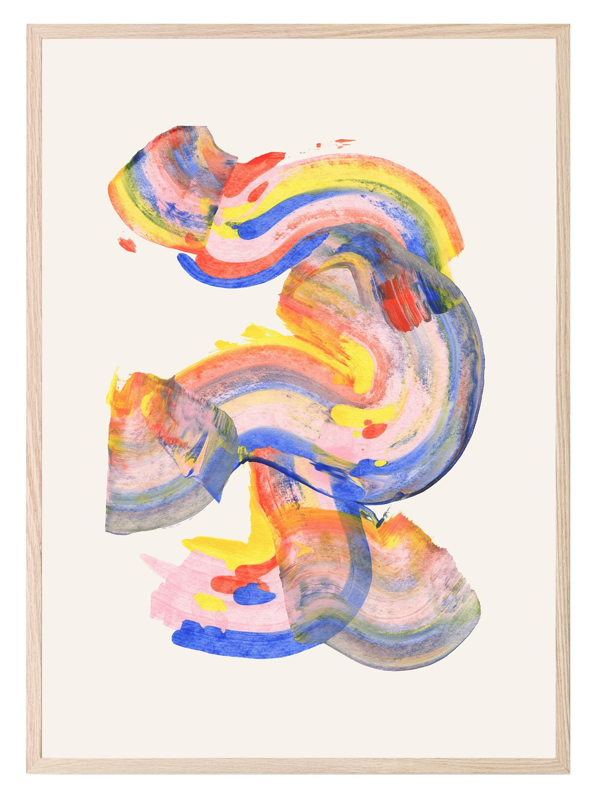 Abstract Rainbow Wall Art Print - Larosier Prints