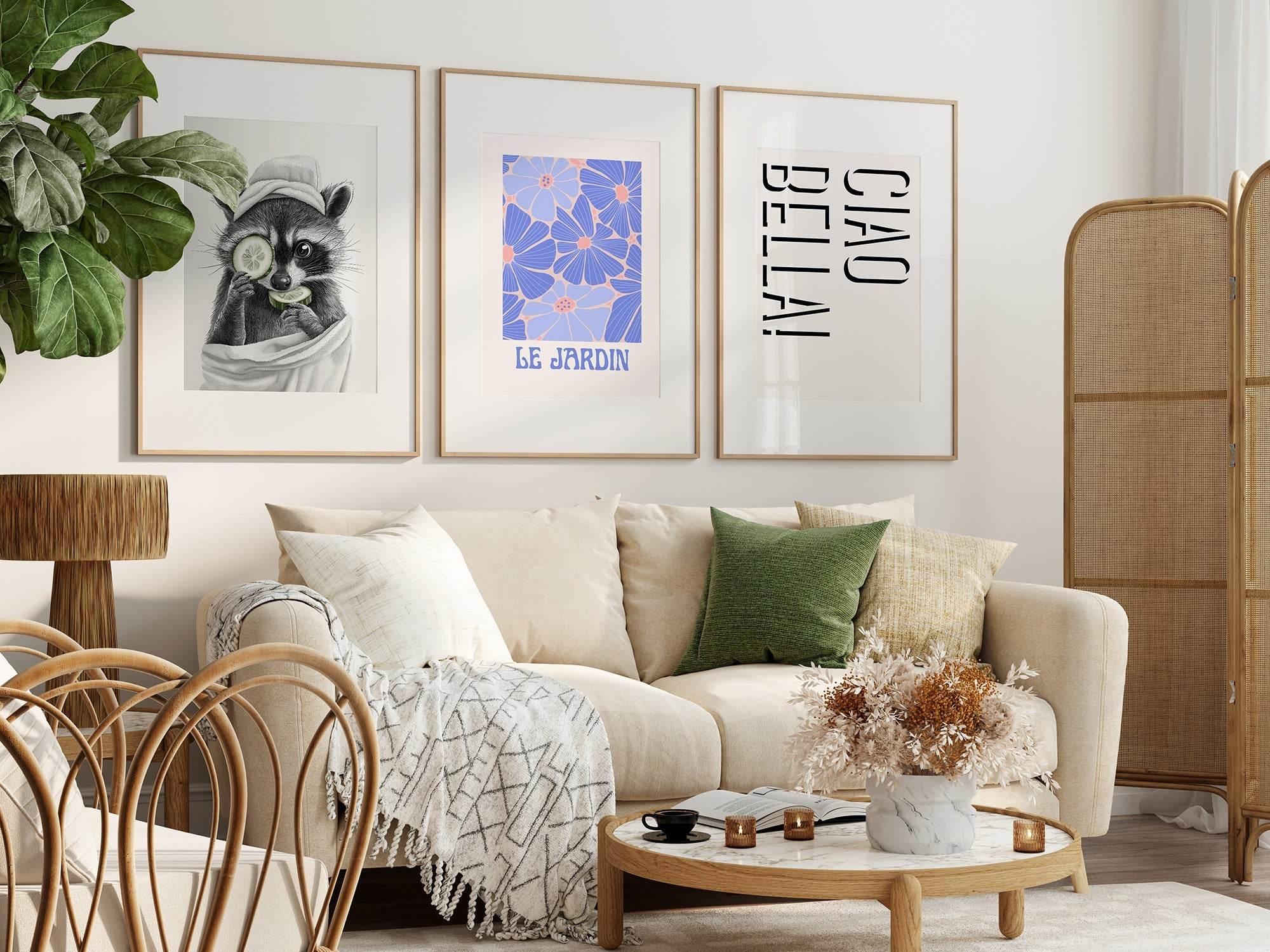 Le Jardin Print | Purple Garden Blossom Wall Art - Larosier Prints