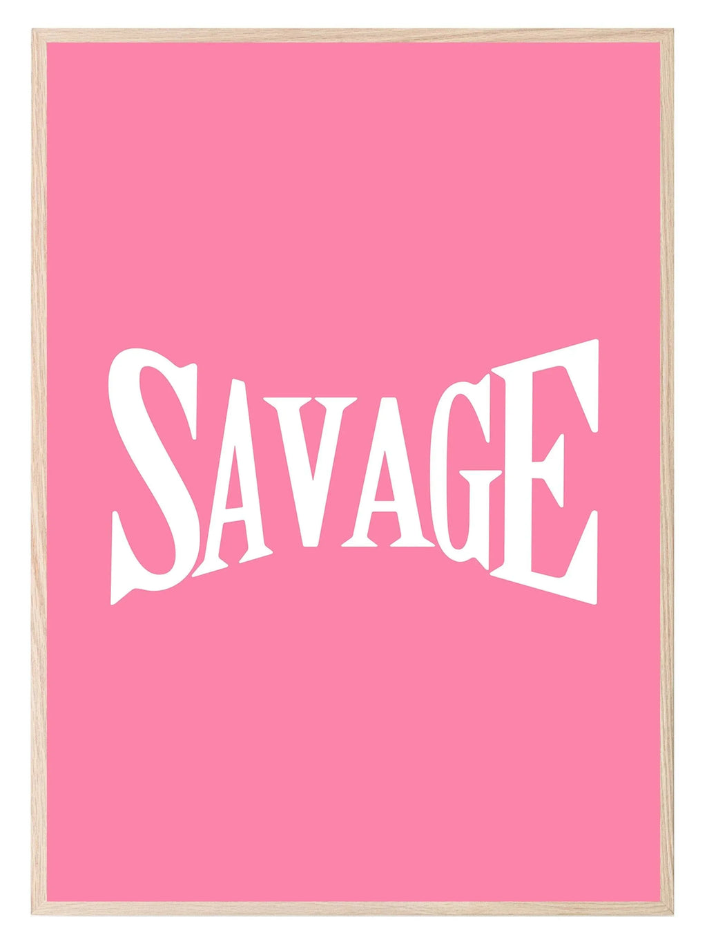 Savage Print | Pink | Coquette Wall Art - Larosier Prints