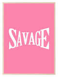 Savage Print | Pink | Coquette Wall Art - Larosier Prints