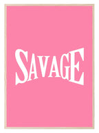 Savage Print | Pink | Coquette Wall Art - Larosier Prints