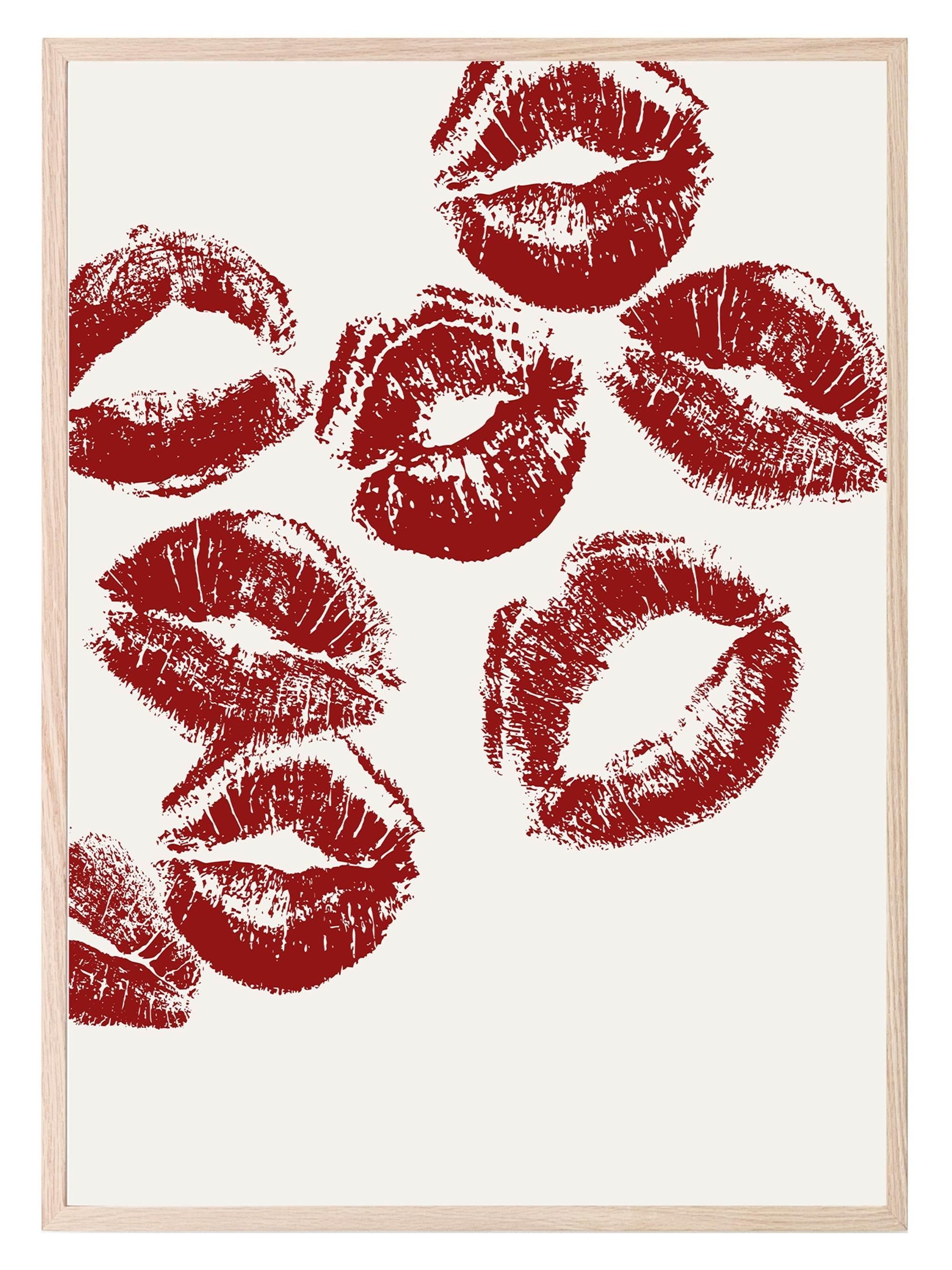The Red Lip Print | Classy Wall Art - Larosier Prints