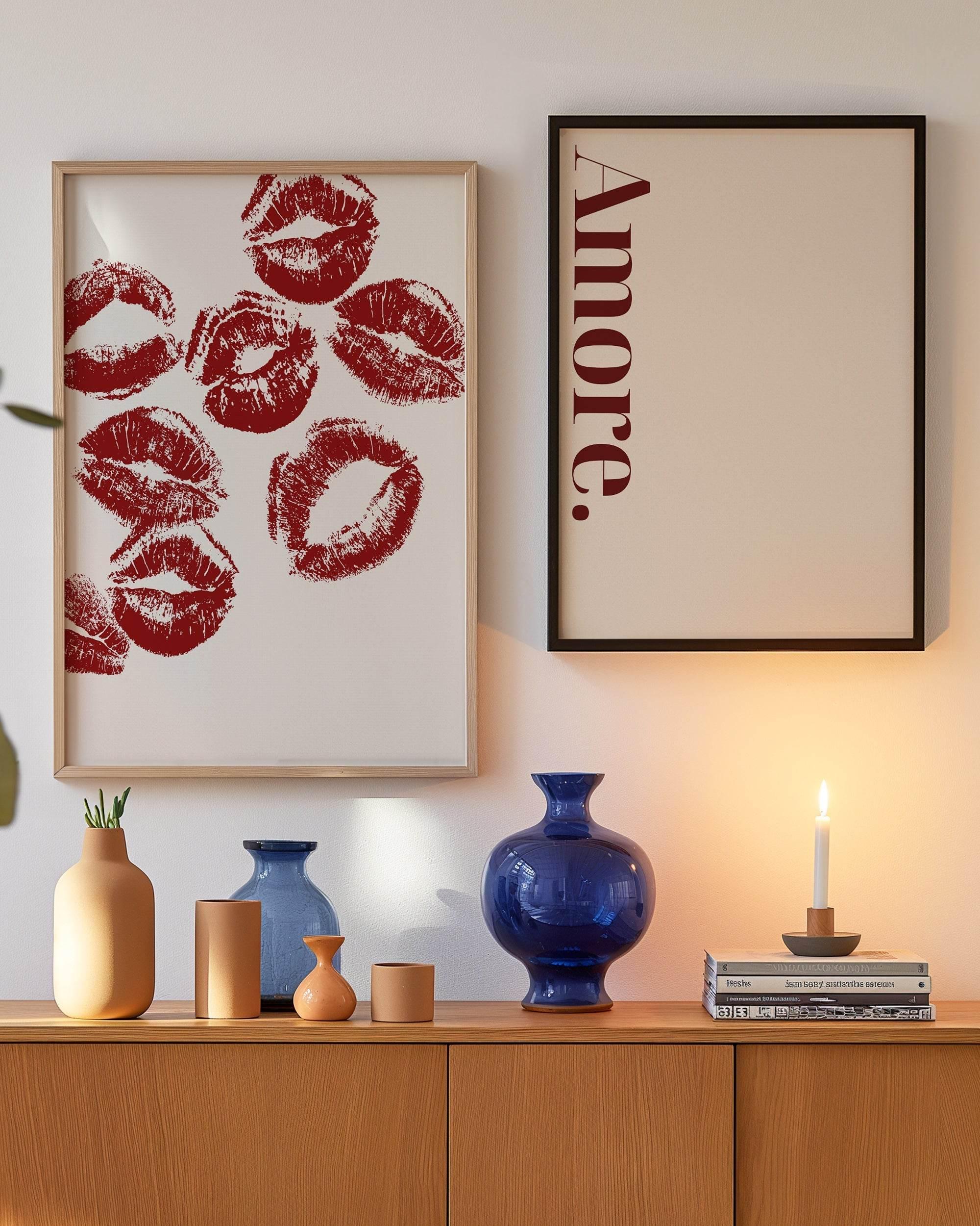 The Red Lip Print | Classy Wall Art - Larosier Prints