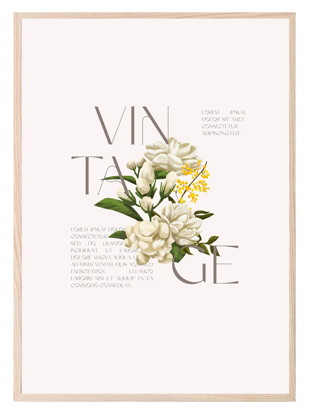 Vintage Flower Print | Floral Wall Art - Larosier Prints