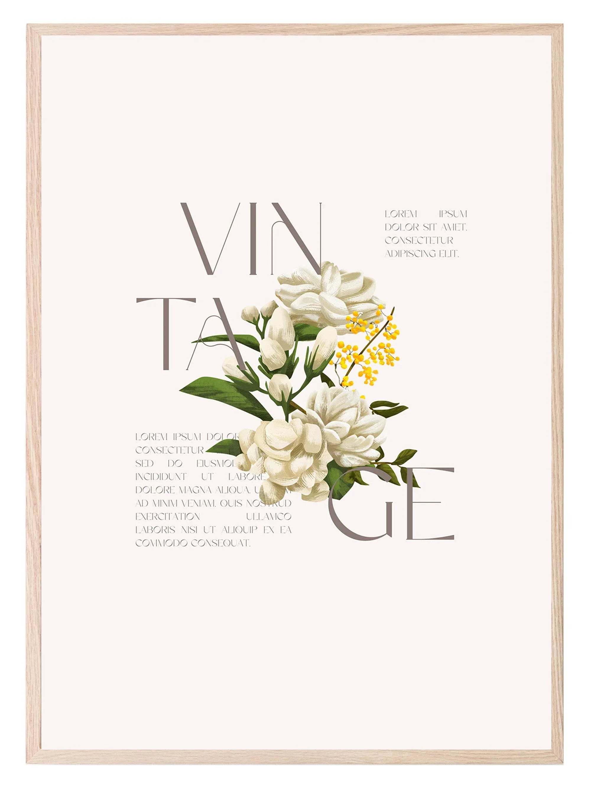 Vintage Flower Print | Floral Wall Art - Larosier Prints