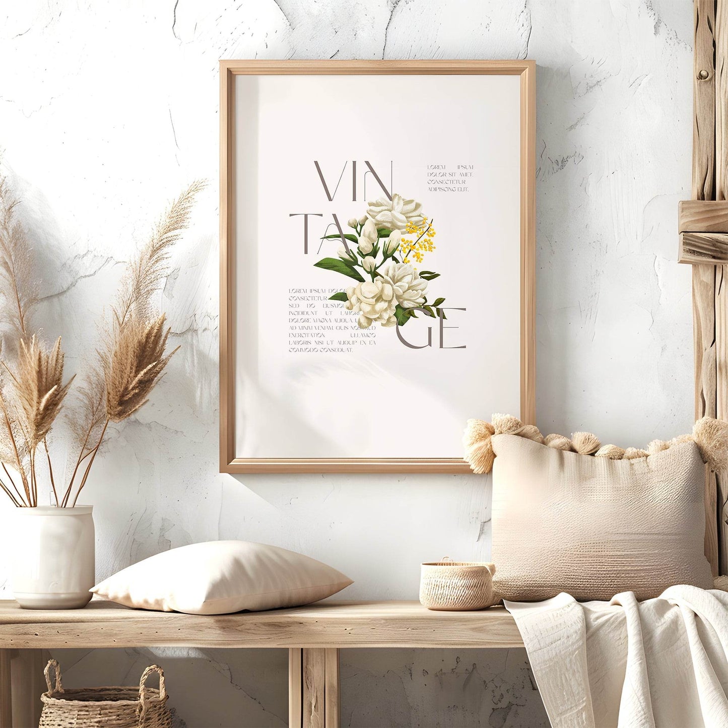 Vintage Flower Print | Floral Wall Art