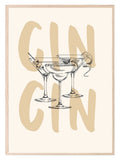 Cin Cin Print | Cocktail Wall Art - Larosier Prints