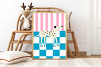 Spotty Dog on Roller Skates Print | Kids Wall Art - Larosier Prints