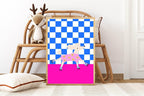 Poodle On Roller Skates Print | Kids Wall Art - Larosier Prints