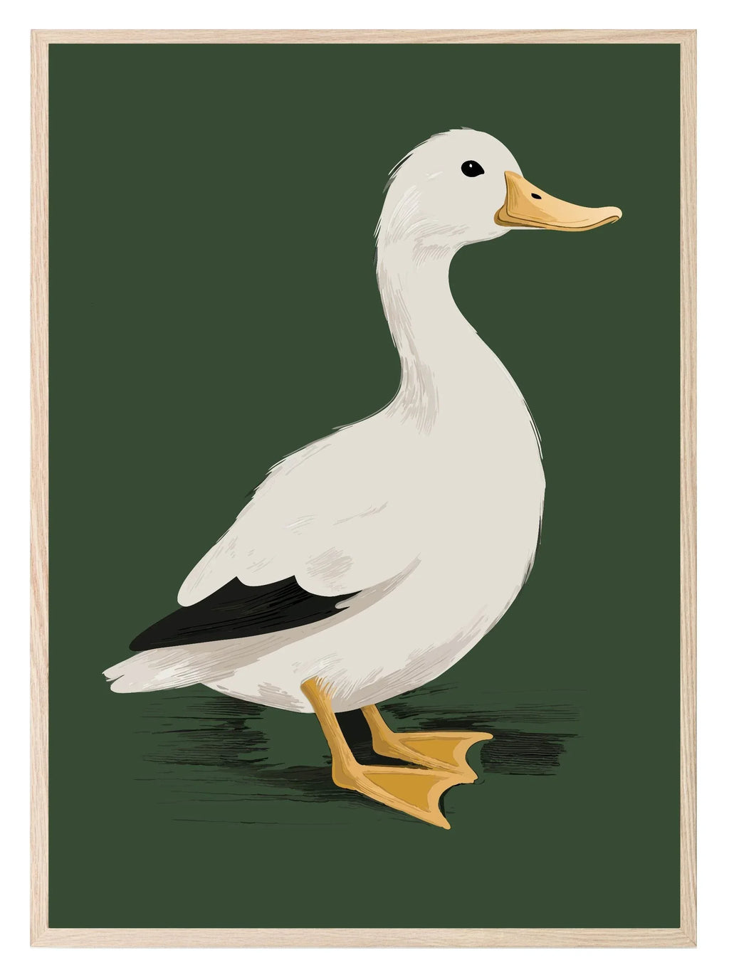 Classic Green Duck Print | Kids Wall Art - Larosier Prints