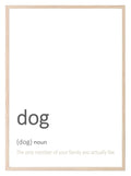 Dog Definition Print | Pet Lovers Wall Art | Customisable - Larosier Prints