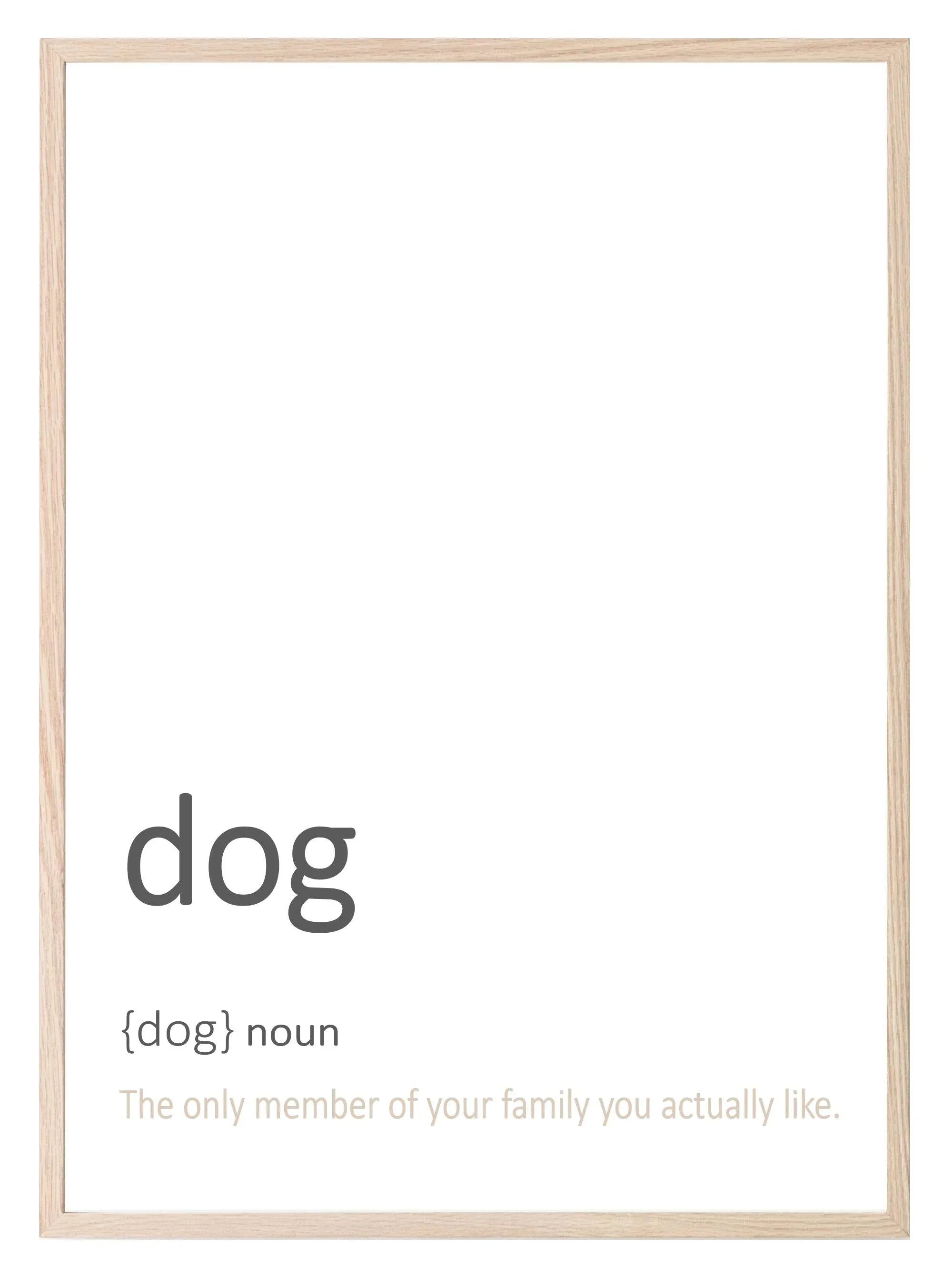 Dog Definition Print | Pet Lovers Wall Art | Customisable - Larosier Prints