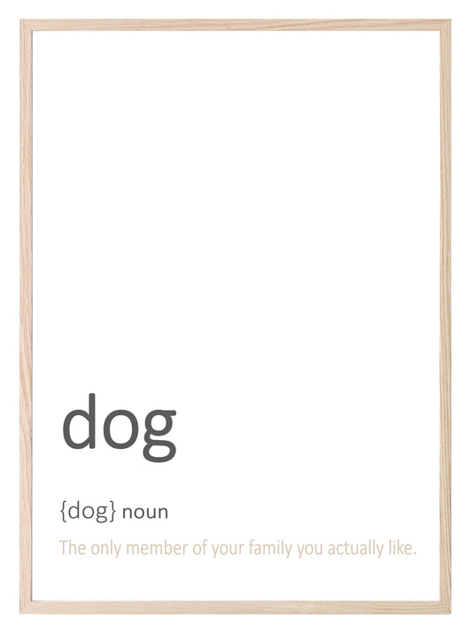 Dog Definition Print | Pet Lovers Wall Art | Customisable