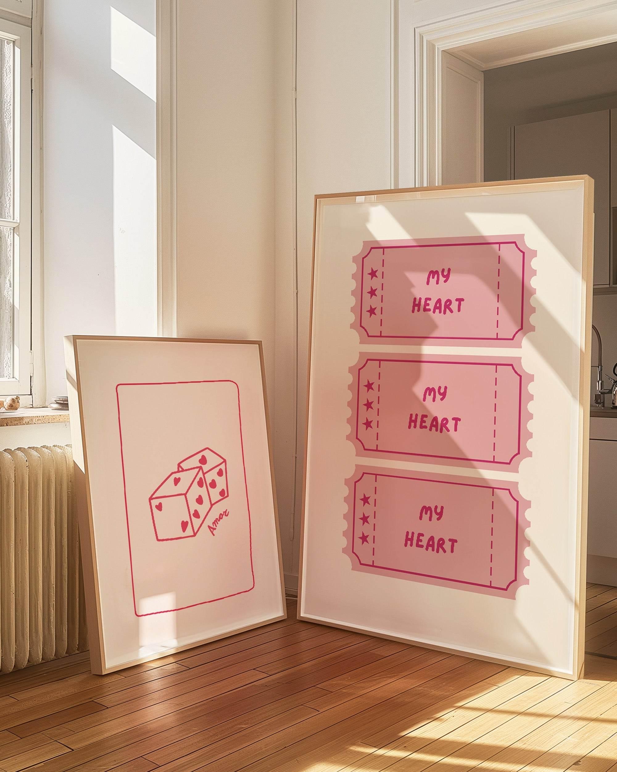 Ticket To My Heart Print | Romantic Wall Art - Larosier Prints