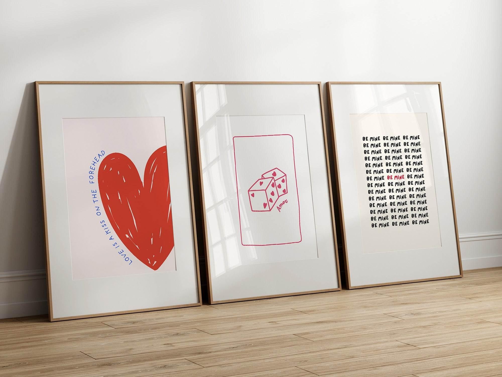 Love Is A Kiss On My Forehead Print | Romantic Wall Art - Larosier Prints