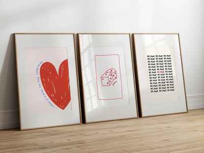 Love Is A Kiss On My Forehead Print | Romantic Wall Art