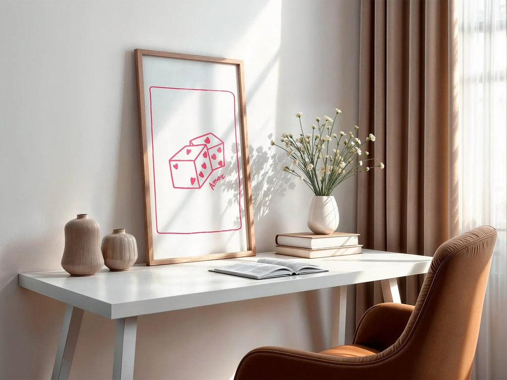Amore Dice Print | Romantic Wall Art - Larosier Prints