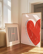 Love Is A Kiss On My Forehead Print | Romantic Wall Art - Larosier Prints