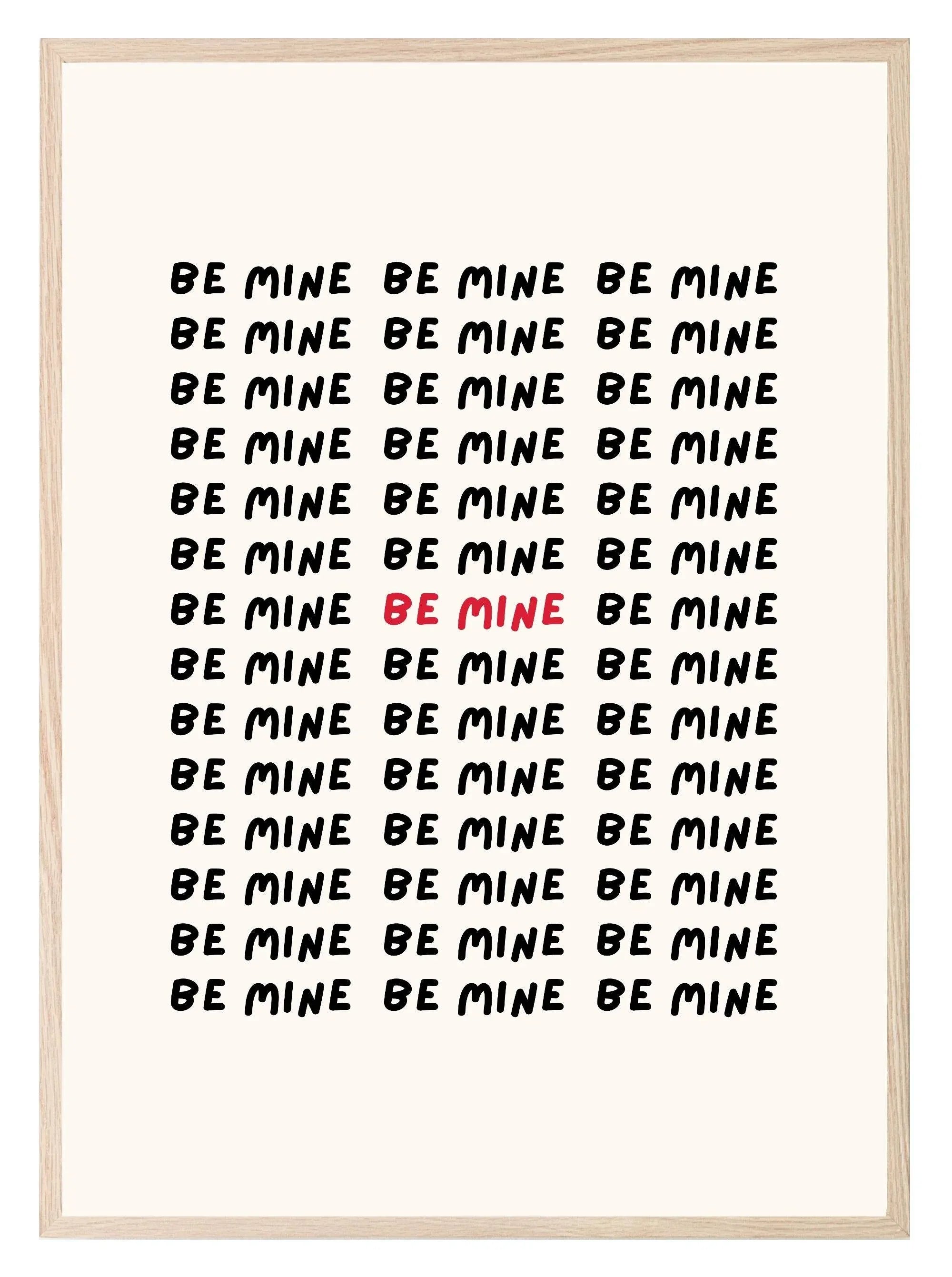 Be Mine Print | Romantic Wall Art - Larosier Prints