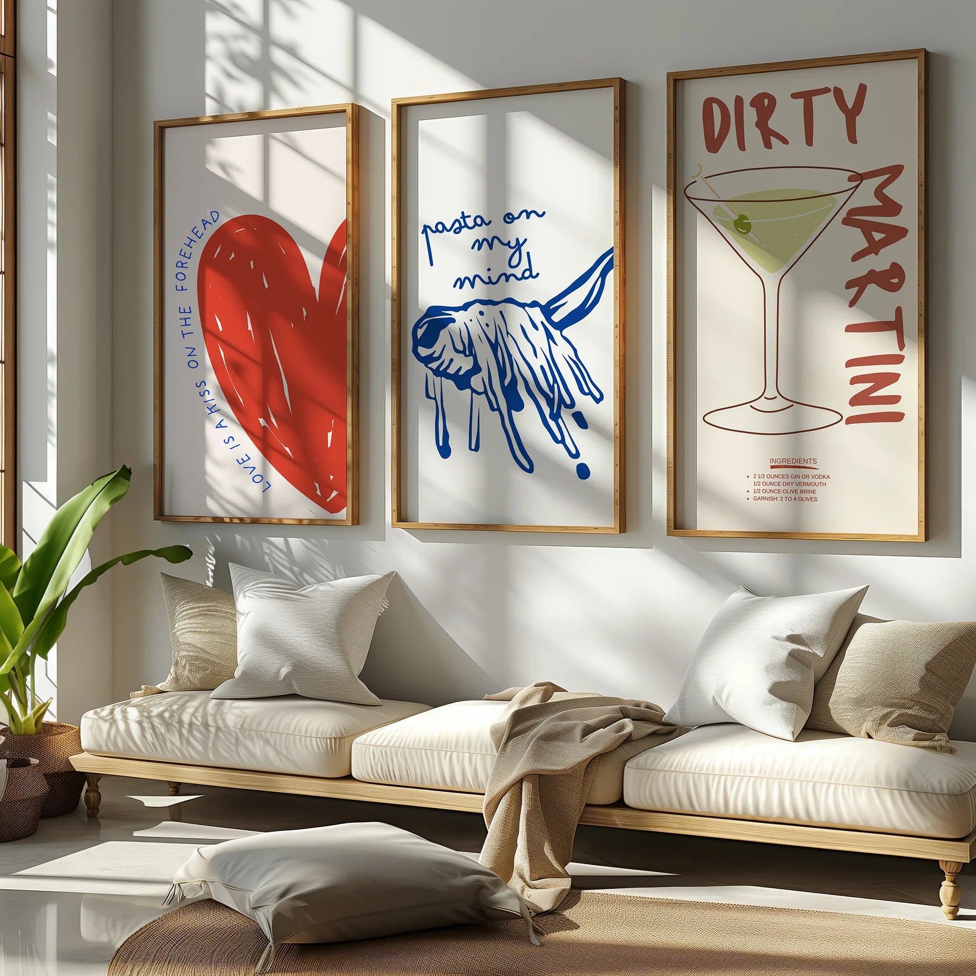 Love Is A Kiss On My Forehead Print | Romantic Wall Art - Larosier Prints