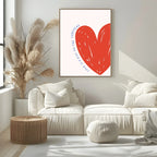 Love Is A Kiss On My Forehead Print | Romantic Wall Art - Larosier Prints