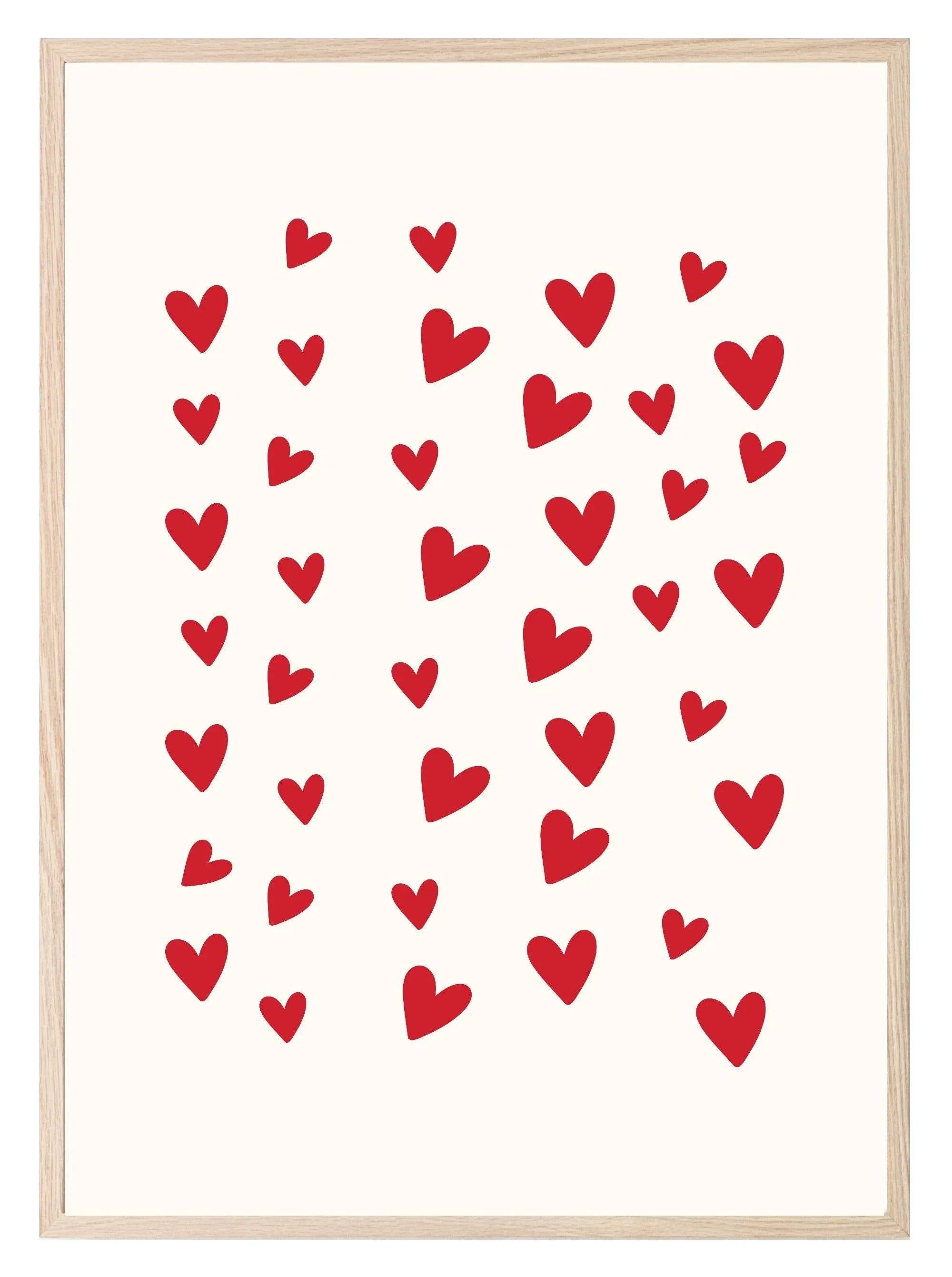 Love Hearts Print | Romantic Wall Art - Larosier Prints