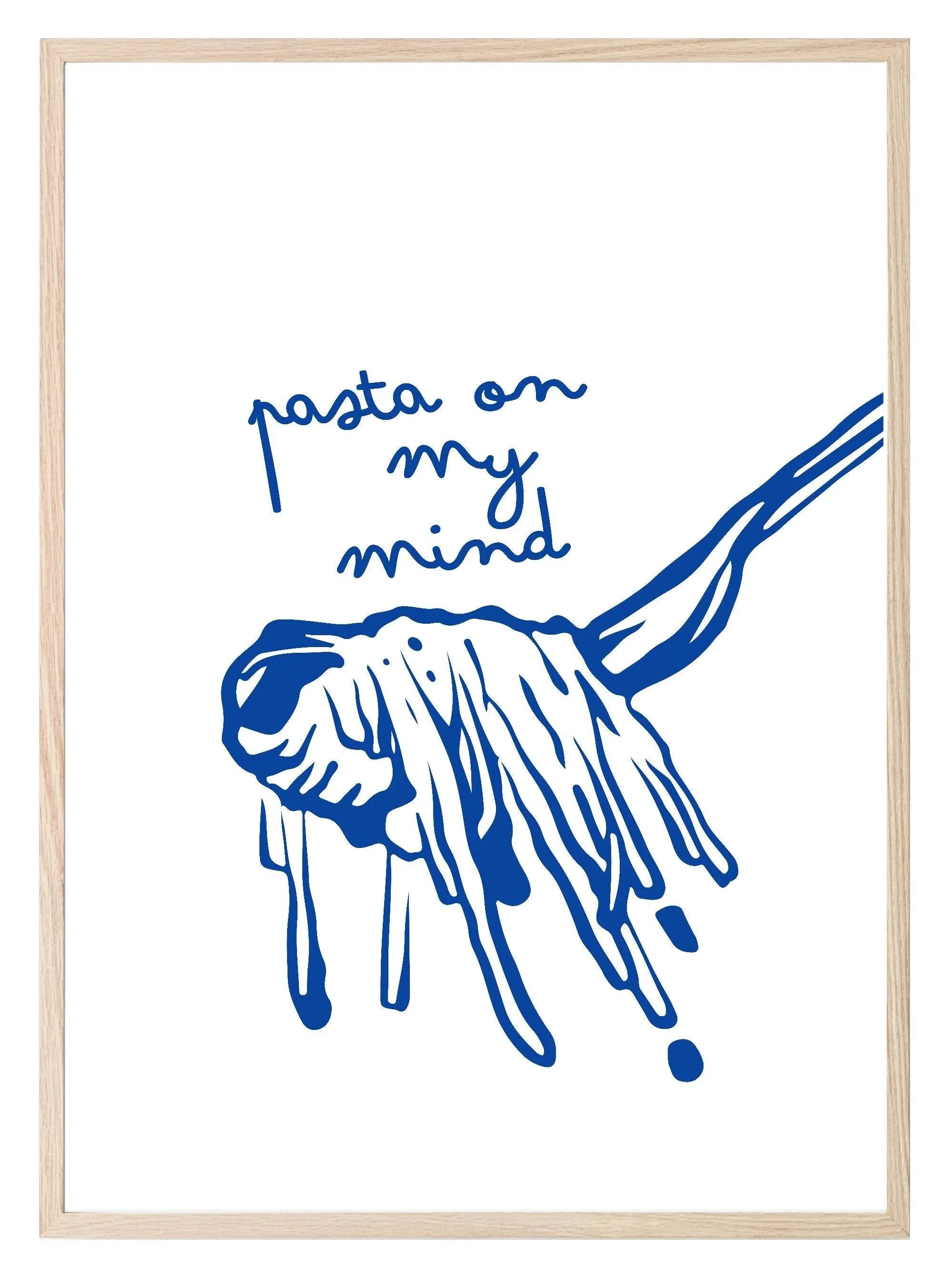 Pasta On My Mind Print | Food & Drink Wall Art - Larosier Prints