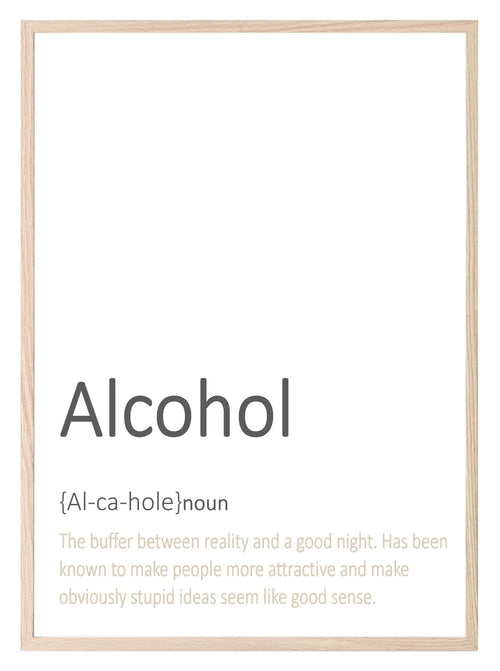 Alcohol Definition Print | Food & Drink Wall Art | - Larosier Prints