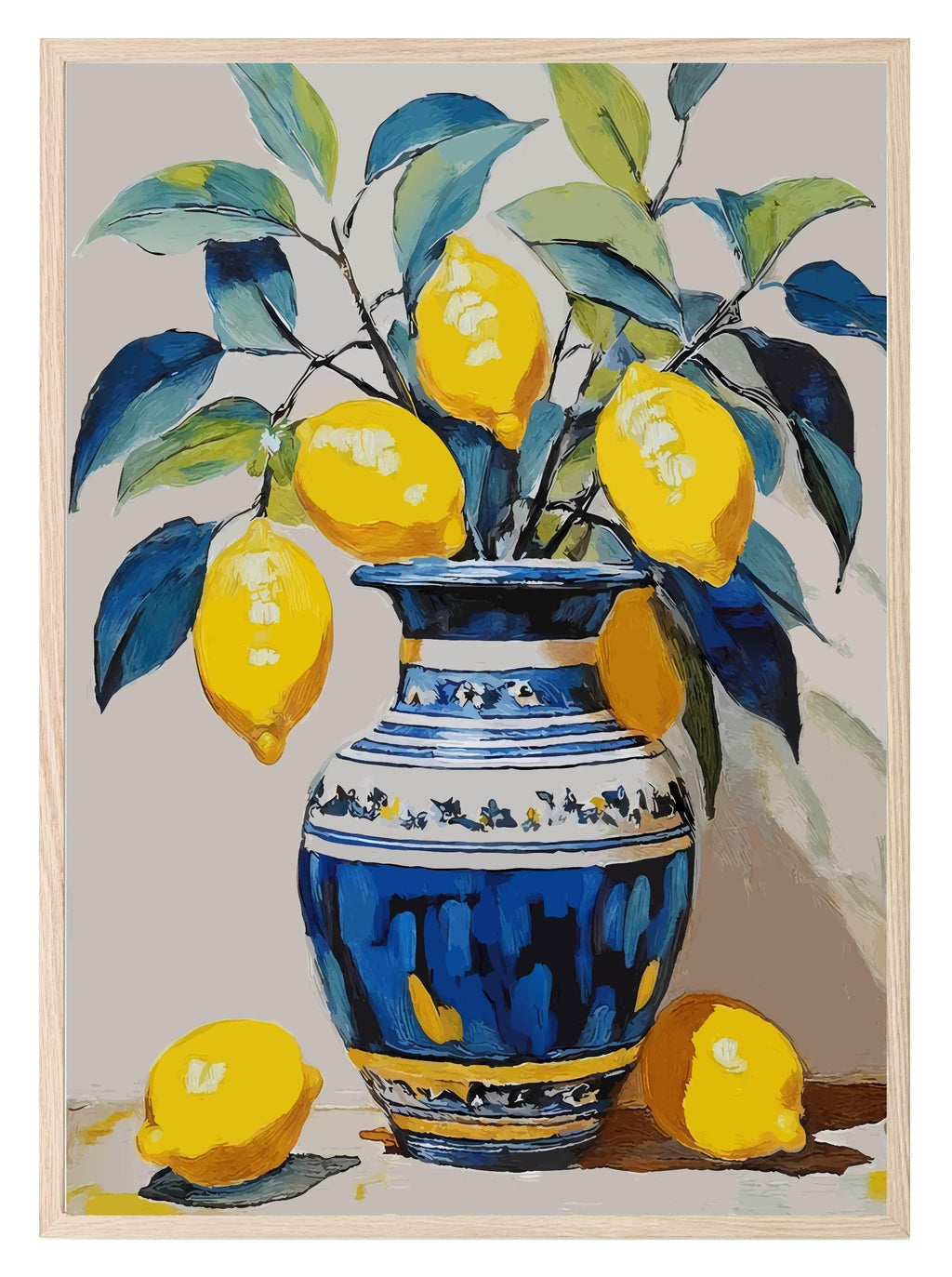 Lemon Tree in Vase Print | Kitchen Wall Art - Larosier Prints