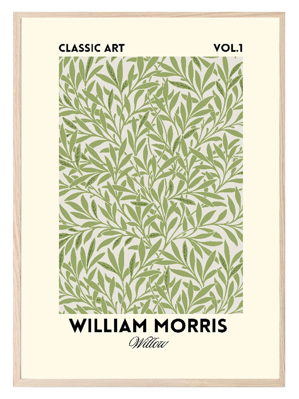 William Morris Inspired Print | Willow Green Floral Wall Art - Larosier Prints