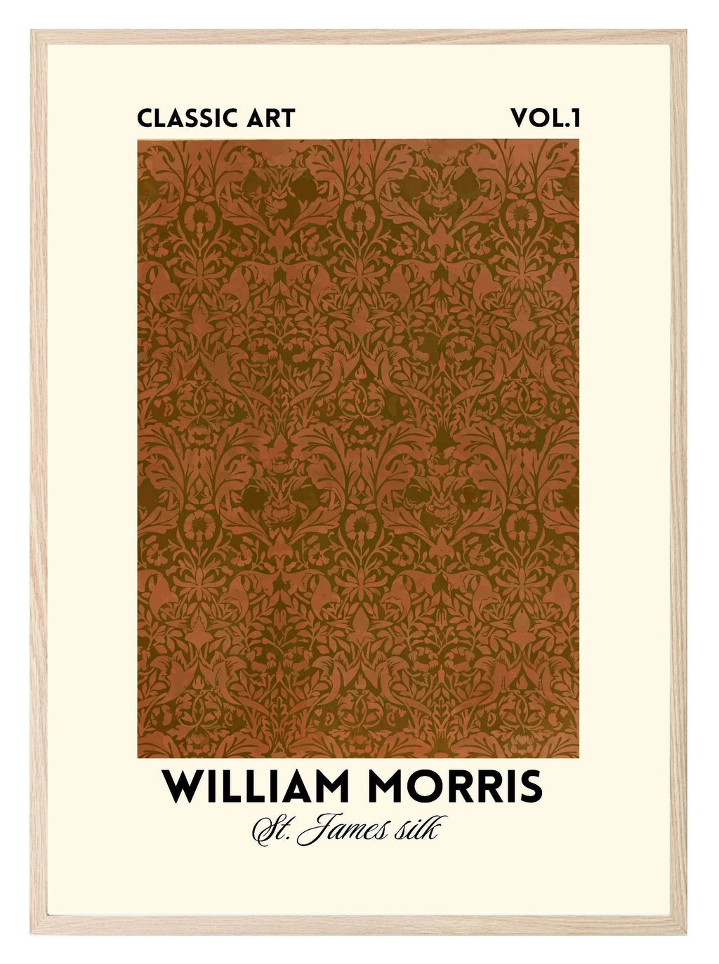 William Morris Inspired Print | St James Silk Wall Art - Larosier Prints