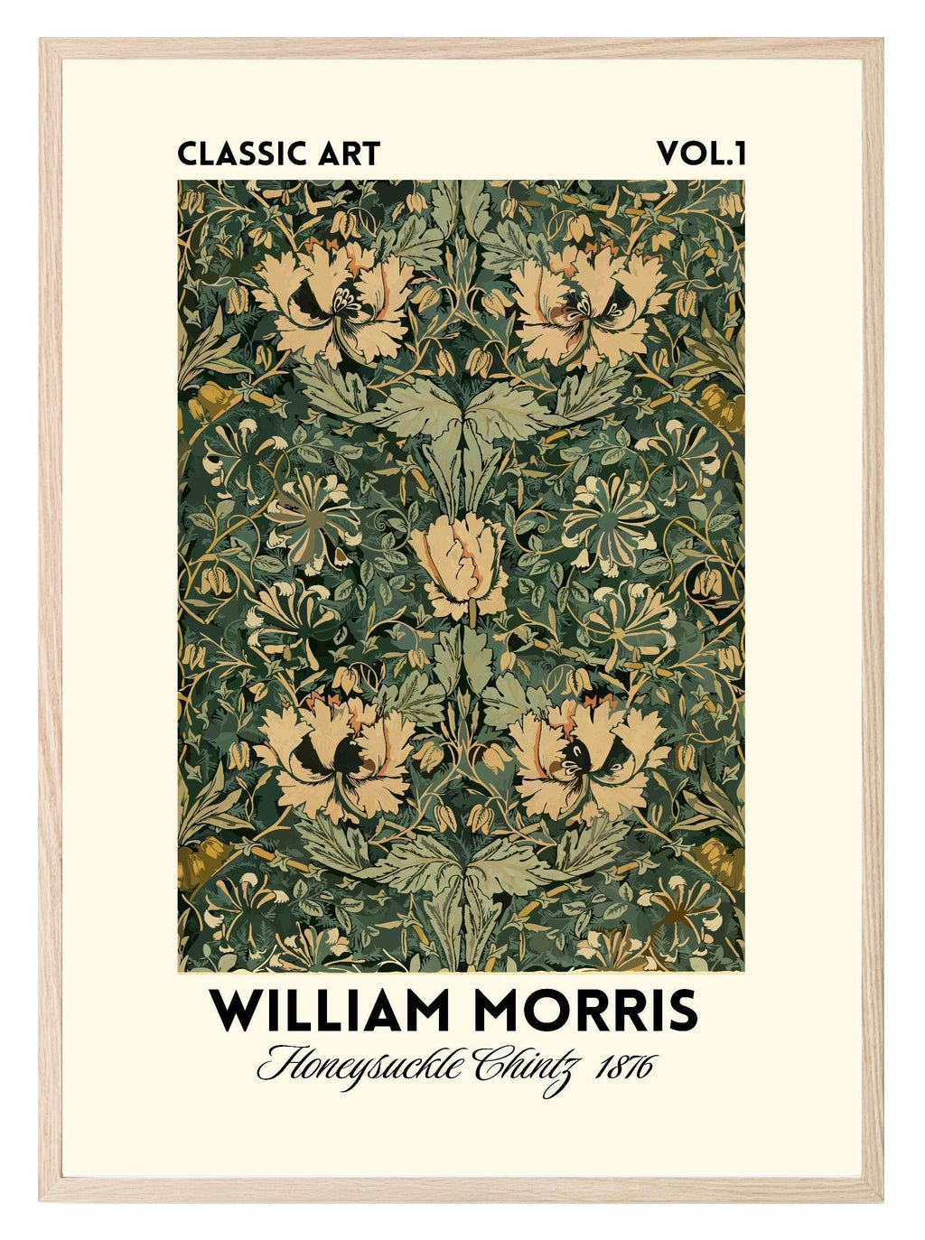 William Morris Inspired Print | Honeysuckle Wall Art - Larosier Prints