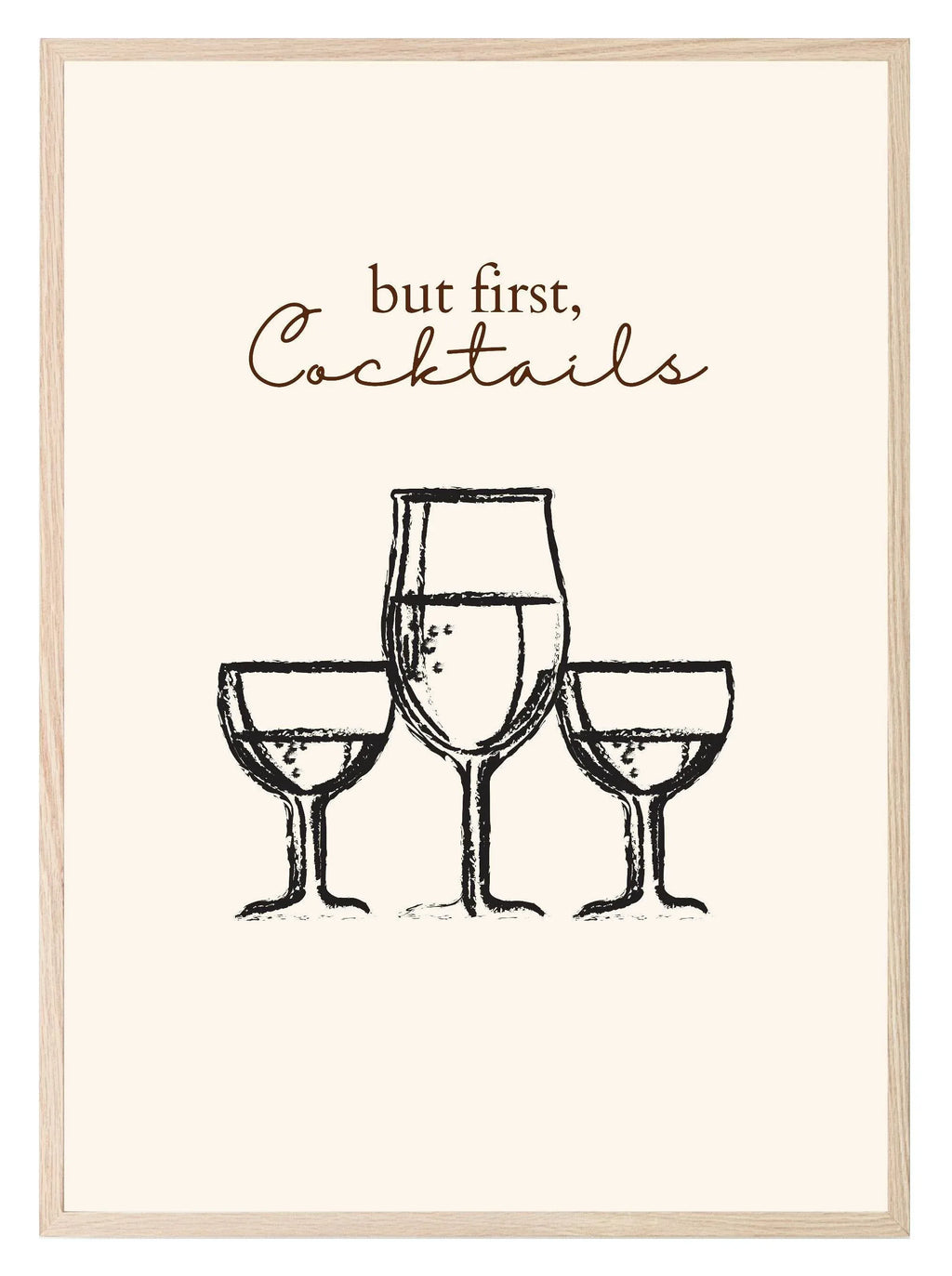 But First Cocktails Print - Larosier Prints