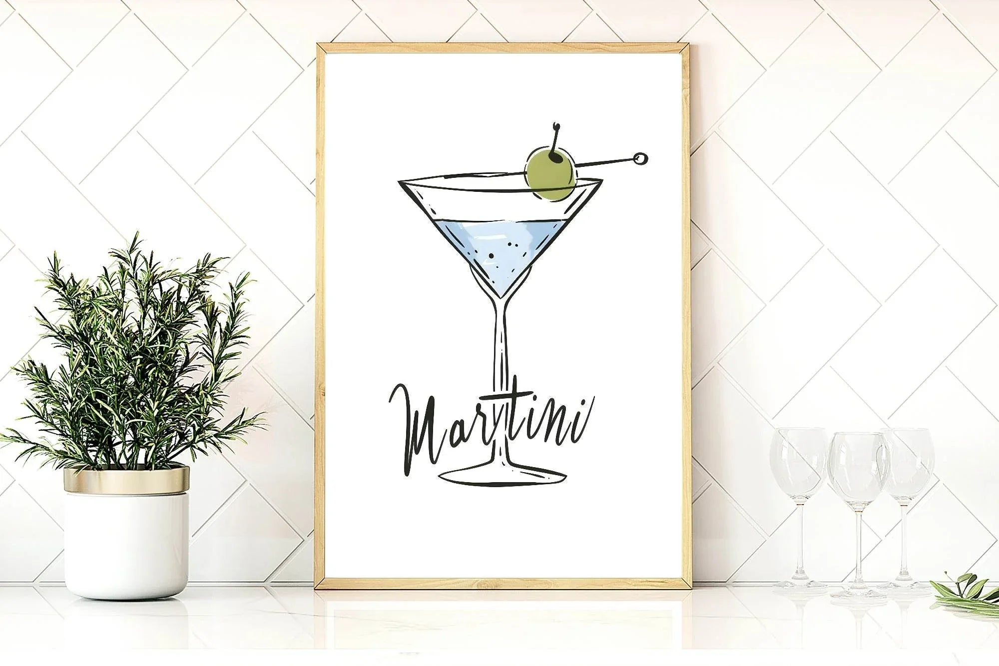 Martini Print | Kitchen Wall Art - Larosier Prints