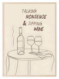Talking Nonsense And Sipping Wine Print - Larosier Prints