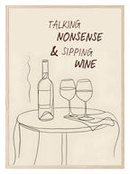 Talking Nonsense And Sipping Wine Print - Larosier Prints